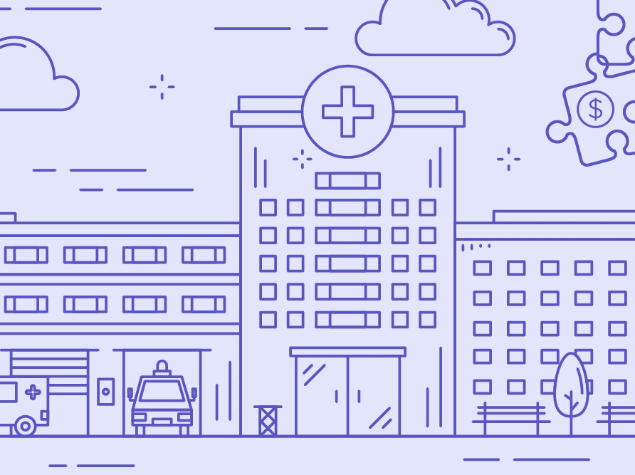 hospital building illustration